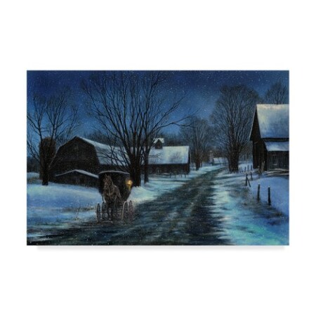 John Morrow 'Night Ride ' Canvas Art,12x19
